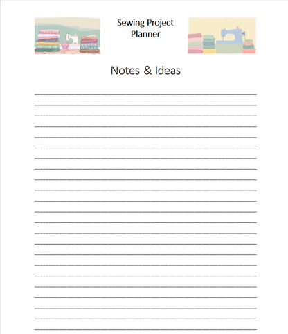 Sewing Project Planner